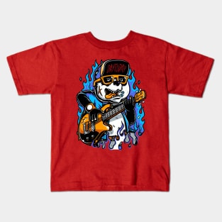 Panda Guitarist Illustration Kids T-Shirt